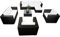 XXXL Lounge Möbel Set XXL erweiterbar - Polyrattan Lounge Eck Sofa Set - schwarz - Garnitur Lounge Eck Set Gartenmöbel - Gartenlounge Set inkl. Lounge Sofa + Ecke + Sessel + Hocker + Tisch + Kissen