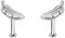 Ohr Mini Flat Piercing Schmuck Helix, Tragus Feder, Labret in 1,2 x 4 mm (Paar)