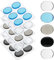 Fiada 30 Stück Trommeldämpfer Gele Silikon Gel Pads Weiche Trommeldämpfer für Becken Klangkontrolle (Transparent Weiß, Schwarz, Blau, Grau)