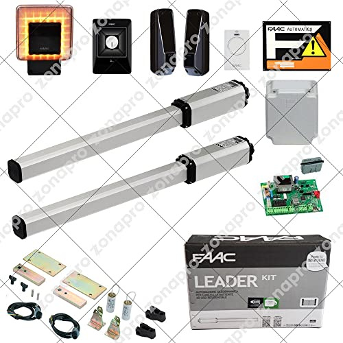 KIT LEADER FAAC Automazione Battente 1,8M 230V 433 MHz SAFE E GREEN