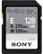 Sony 128GB SF-E Series UHS-II U3 V60 SDXC Digital Memory Card - Read 270MB/S Write 120MB/S SFE128