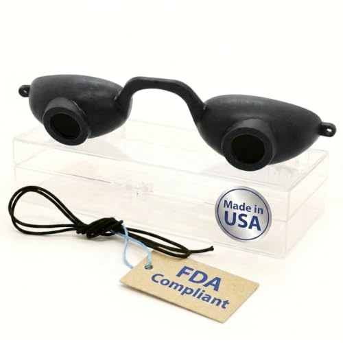 Super Sunnies EVO Flex UV Tanning Goggles - FDA Compliant Tanning Glasses for Eye Protection - Allows Visibility - Clear Case