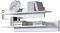 MB Muebles Bonitos, Étagère Murale Luke, Lot de 2 Tablettes en Mélamine Brillante, Couleur Blanc, Longueur 100 cm