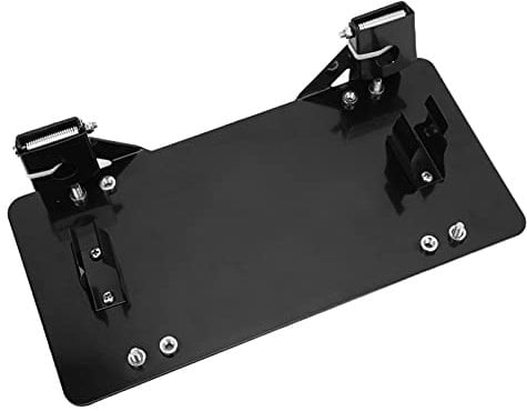 Akozon Kennzeichenhalter, Edelstahl Lippe Seilwinde Kennzeichenhalter für PKW LKW Motorräder