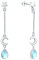 TRISHULA Mond Stern Hänger Ohrringe Ohrringe Kette für Frauen Mädchen Ohrlinie Einfädler Ohrringe Baumel Ohrringe Hypoallergene Mondstein Schmuck Geschenk für Damen Frauen Mädchen