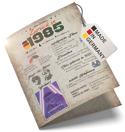 myDreamwork® Besondere Geburtstagskarte 40 Inkl. Umschlag | 1985 Jahrgang Geschenk | Karte 40 Geburtstag Frau – Geburtstagskarte 40 lustig | 40. Geburtstag Mann – DIN A5 | 40