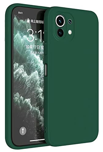 Topme Handyhülle Hülle Fur Xiaomi MI 11 Lite / 11 Lite 5G / 11 Lite 5G NE (6.55 Inches) Case Schutzhülle, Hautschutz Aus TPU Silikonhülle - Dunkelgrün