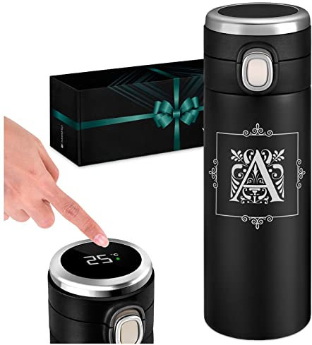 Maverton Thermal Mug for Man - Customisable 400 ml Travel Tumbler for him - Coffee On The Go - Mens Gadgets - Coffee Mug for Birthday - Personalised Tumbler for boy - Classic