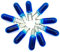 MAXXONI - 10x W1,2W 12V T5 Glassockellampe Tachobeleuchtung Tacho Innenraumbeleuchtung (10x Blau)