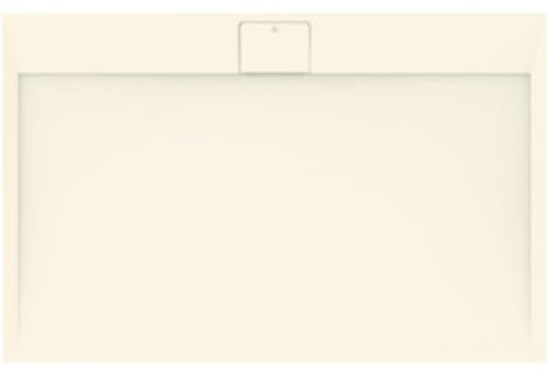 Ideal Standard - Ultra Flat S i.life, Piatto doccia rettangolare 140x90 in resina, Piletta di scarico lato lungo, Finitura opaca effetto pietra, Sabbia