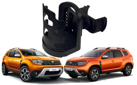 craVeDRIVE Auto Becherhalterung für den Runden Lüftungen | Kompatibel mit Dacia Duster 2 etc. | Schwarz Getränkehalter Auto Lüftung