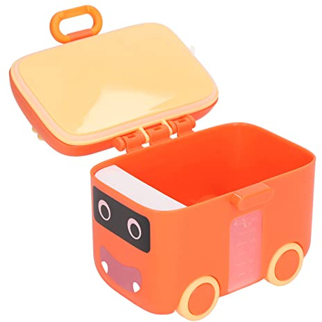 Milchpulver-Aufbewahrungsbehälter, Gasdichter Babymilchpulverspender mit Silikonring für Reisen - Mandarine Farbe(Mandarine)