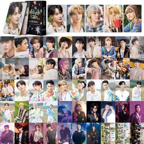 SKLTN 55 Stück Seventeen Fotokarten Seventeen God of Music Album Cards Mini Lomo Cards Seventeenth Heaven Merch Photo Cards Pack Gift for Girls Fans