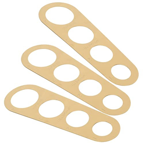OUNONA 3pcs 4-Hole Pasta Ruler Tagliatelle Spaghetti Server Spaghetti Portion Control Pasta Measure Spaghetti Measure Tool Pasta Spoon Spagmoss Measuring Device Stainless Steel Noodle