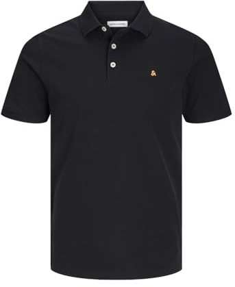 JACK & JONES Men's Jjepaulos Polo SS Noos Polo Shirt, Black Detail Classic, L