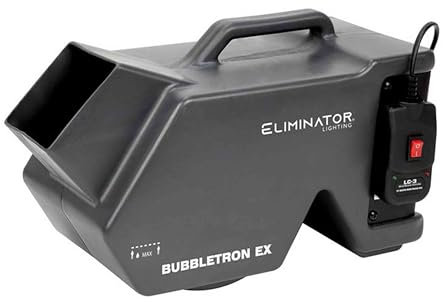 Eliminator Lighting Bubbletron Tragbare Seifenblasenmaschine DJ Bubble Maker Leicht Tragbar Leicht Design Perfekt für Party, Musikveranstaltung, Hochzeit - Schwarz