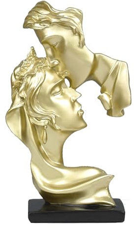 Moaobooh Skulptur Deko, Deko Wohnzimmer Modern Harz Skulptur Stabile Platzierung Geeignet FüR Die Dekoration Von Wohnzimmer, Bar, Zimmer, BüRo (Champagnerfarbe)