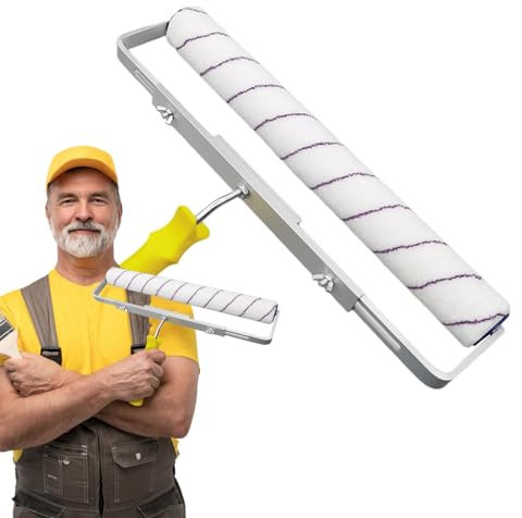 Farbroller, 18 Zoll Rollen Zum Malen Idee Für Großflächiges Malen, Robustes Farbroller Set Mit Rahmen Für Drinnen Und Draußen, Böden Und Decken