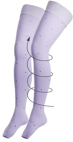 Venen Engel Medizinische Kompressionsstrümpfe Damen & Herren mit 23 bis 32 mmHg | Schenkelstrümpfe | Stützfunktion | Unterstützung für Krampfadern | Ödeme | Flug | Classic Nude | Größe 4 (L)