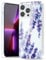 Svanove for iPhone 13 Pro Case Flower, Girly Cute Clear Floral Aesthetic Design, Slim Thin Transparent Hard Shell Plastic Phone Case for Women Girls, Trendy Elegant Pattern, Purple Lavender