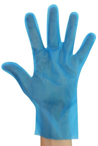 FRANZ MENSCH 2000 Stück Hygostar TPE-Handschuhe Allfood Thermosoft, blau, 8/M, L: 25cm, Karton, Einmalhandschuhe, Medizinischhandschuhe, Gummihandschuhe