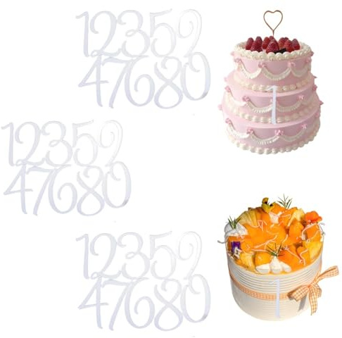 ShaMyiuCnz 3 Sets 0 ~ 9 Zahlen Happy Birthday Tortenaufsätze Zahlen Kuchen Topper DIY Cupcake Topper Geburtstag Party Supplies