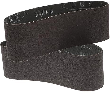 UKCOCO 2stücke Schleifbänder Für Bandschleifer Werkzeuggürtel Mit Körnung Schleifband Aus Mischgewebe Für Holzschleifarbeiten Und Werkstattgebrauch