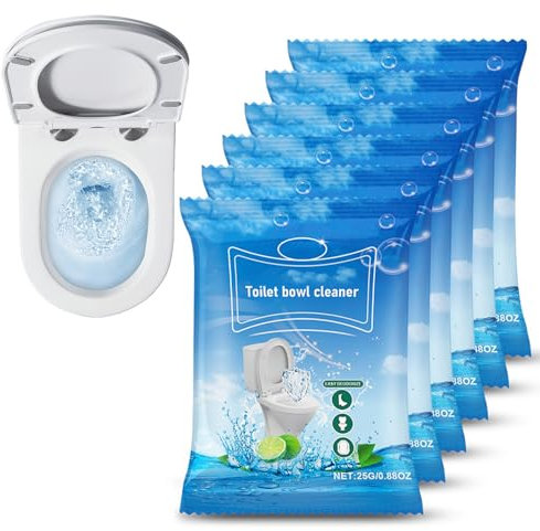 6 Beutel Spülkasten Reiniger,Wc Tabs Toilette,Spülkasten Entkalker,Geeignet zum Entfernen von Hartnäckigem Kalk und Urinstein,Geeignet für Tanks und Toiletten