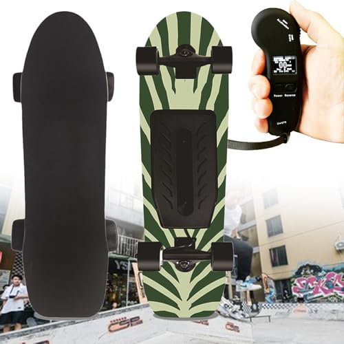 Nicvrea Elektro-Skateboard mit Fernbedienung, 200-W-Motor, Elektro-Longboard für Erwachsene und Anfänger, 21 km/h Höchstgeschwindigkeit, 25 km Reichweite,A