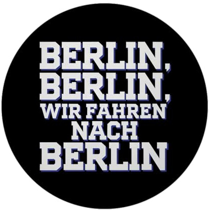 Bielefeld Pokalfinale 2025 Magnet - Berlin, Berlin, wir Fahren nach Berlin Fußball-Spruch Magnet Deko für Fans