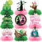 9pcs Magic Witch Honeycomb Centerpieces Pink Green Party Table Decorations Defying Gravity Tabletop Centerpieces Shine Shimmer Spellcasting Time Table Topper Sign Decors Witch Theme Party Supplies