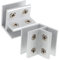 Lurrose 2Pièces Pince à Verre Inoxydable Support pour Étagère Clip de Serrage pour Verre