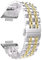 Cinturino in acciaio inossidabile for Huawei Watch Fit 4 Pro, cinturino in metallo sostituibile bande for Huawei Watch Fit 4 3(Silver gold,For fit 4)