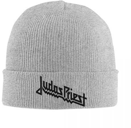 IUAOUADA Casquette d’Hiver Unisexe Judas Priest Bonnet Bonnets British Heavy Metal Band Knit Hat Unissex Adult Cool Head Wrap Bonnets Cadeau Hippie Cadeau Hippie Automne Hiver