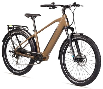 DERUIZ Marble SUV Vélo électrique 27,5 avec batterie 644 Wh, capteur de couple, freins hydrauliques, dérailleur 8 vitesses, vélo électrique tout-terrain et de ville pour homme et femme, max. 150 km