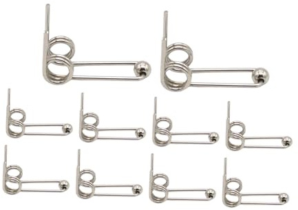 Oshhni 10 ressorts de à double retour, diamètre du fil métallique de rechange : 1,2 mm pour fer à friser, permanent, boucleur électrique, 28mm