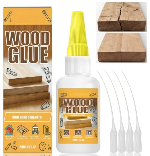 30ml Wood Glue for Crafts,Fast Drying Super Glue for Wood Repair