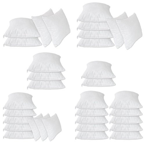 Nurtextil24 Füllkissen 2er 4er 6er 8er 10er Sparpack Inlett 100% Baumwolle 22 Größen in Weiß mit Reißverschluss 2er Pack 55 x 55 cm