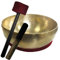 Klangschale XL3 THERAPIEKLANGSCHALE 3-teiliges Klangmassage-Set in Therapie-Qualität. Therapieklangschale ca. 3000g ca. 27-29 cm. Handarbeit (Nepal) mit Kissen, Holz-Leder-Klöppel. 70041