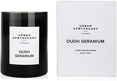 Urban Apothecary Oudh Geranium Luxury Scented Candle 300 g