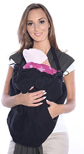 Mija - Tragecover, Universal Bezug für Baby Carrier/Tragetücher/Cape 4023 (Schwarz/mit Sternen)