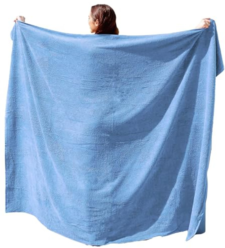 Kapart Saunahandtuch XXL - flauschig, weich & saugfähig, 100x220cm - 155x220cm 100% Baumwolle, Saunatuch Damen, Herren I Sauna Handtuch in Übergröße (100x220, 380 Stahlblau)