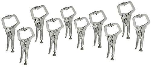 5” Mini Locking C Clamps Adjustable Fastener Welding Clamp Mole Grips 10 Pack