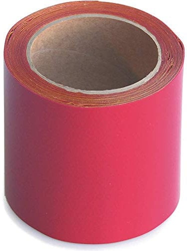 Wupsi Nastro in PVC per la Riparazione di Teloni, Tendoni, Teli e Pellicole- Nastro Adesivo per Strappi, Squarci e Fori su Teloni di camion, Copertura di Rimorchi, Serre, Rosso, 10 cm X 5 m