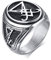 XUANPAI Siegel von Luzifer Siegel des Satans Symbol Siegelring Band für Männer Jungen, Talisman Amulett Schmuck, Größe 67