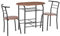 HOMCOM Set Tavolo Moderno con 2 Sedie per Sala da Pranzo, Set 3 Pezzi Mobili Salvaspazio da Cucina, Balcone, Ristorante o Bar, Marrone e Nero