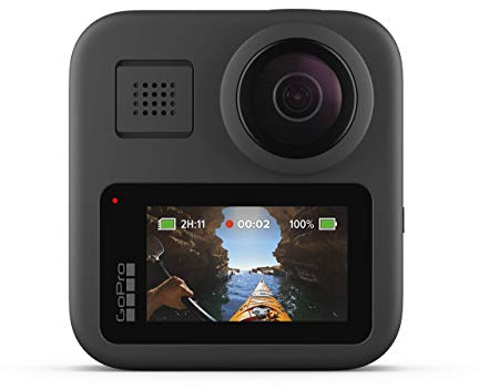 GoPro Max - Waterproof 360 Digital Action Camera with Unbreakable Stabilisation, Touch Screen and Voice Control - Live HD Streaming,Black (Renewed)