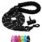 Furdreams 1.5m (5ft) Slip-On Dog Lead - One-Size-Fits-All Leash with Soft Padded Handle & Highly Reflective Threads - Durable & Weather Resistant Climbers Rope for Dogs - Waste bag dispenser included