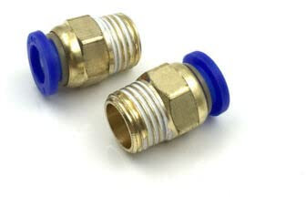 1 Stück Pneumatik Steckverschraubung Schlauchverbinder Steck Druckluft Fitting Auswahl für Schlauch 4 mm (Gewinde M8)