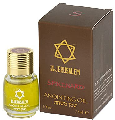 Salböl-Boutique Handgefertigt im Heiligen Land Israel – 100% natürliche Inhaltsstoffe, reines natives Olivenöl, Düfte der Heiligen Bibel –, spirituelle Übungen, Spikenard -7.5ML